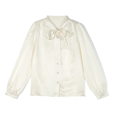 醋酸Missonep蝴蝶结系带衬衫