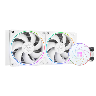 利民AE240二代V2白色光环argb细光圈冷排风扇240一体式水冷散热器
