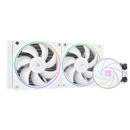 利民AE240二代V2白色光环argb细光圈冷排风扇240一体式水冷散热器