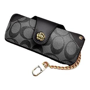 复古便携眼镜包女士挂式墨镜保护套近视眼镜夹收纳袋男时尚眼镜盒