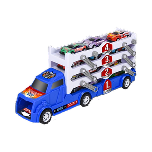 货柜卡车益智弹射滑行轨道收纳套装金属小汽车玩具儿童小男孩3岁6