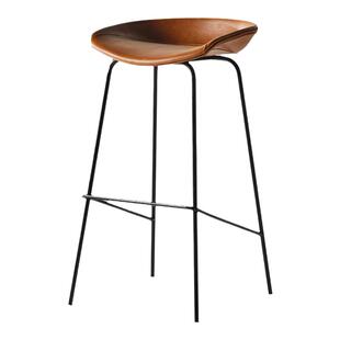 北欧网红吧台椅子现代简约家用高脚吧椅设计师款前台椅塑料吧台凳