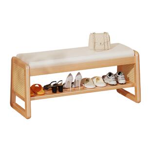 实木换鞋凳门口家用鞋柜坐凳一体轻奢高级感入户穿鞋凳可坐可收纳