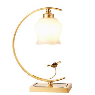 新中式全铜台灯客厅卧室床头灯禅意中国风复古书房办公室调光LED