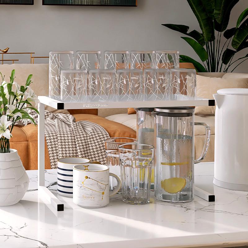峰阳七色杯子收纳置物架水杯架子家用桌面茶杯茶具放杯子的储物架