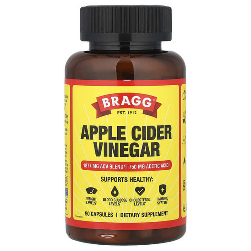 Bragg布拉格苹果醋胶囊苹果酸血糖胆固醇健康体重抵御力肠道