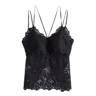 蕾丝美背小吊带背心内搭设计感打底黑色上衣内衣性感外穿抹胸夏天