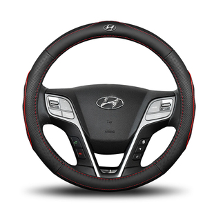 现代朗动瑞纳索八菲斯塔伊兰特新途胜领动IX3525名图真皮方向盘套