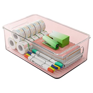亚克力收纳盒桌面透明化妆品面膜置物架宿舍文具零食杂物整理箱fh