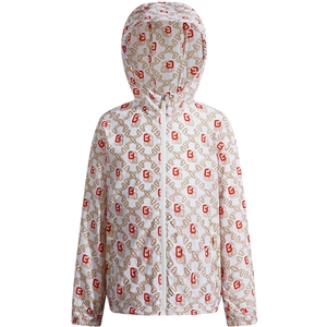 波司登奥莱夏季女童防晒衣凉感皮肤衣老花ogo印花下摆廓形抽绳