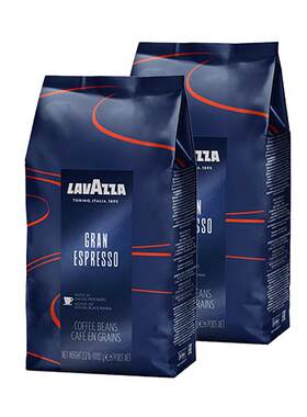 【自营】意大利LAVAZZA拉瓦萨进口espresso中度烘焙咖啡豆1kg*2袋