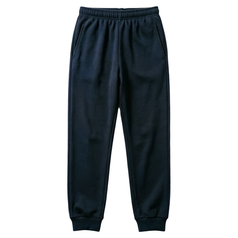 全新深藏青全棉校服运动裤定制