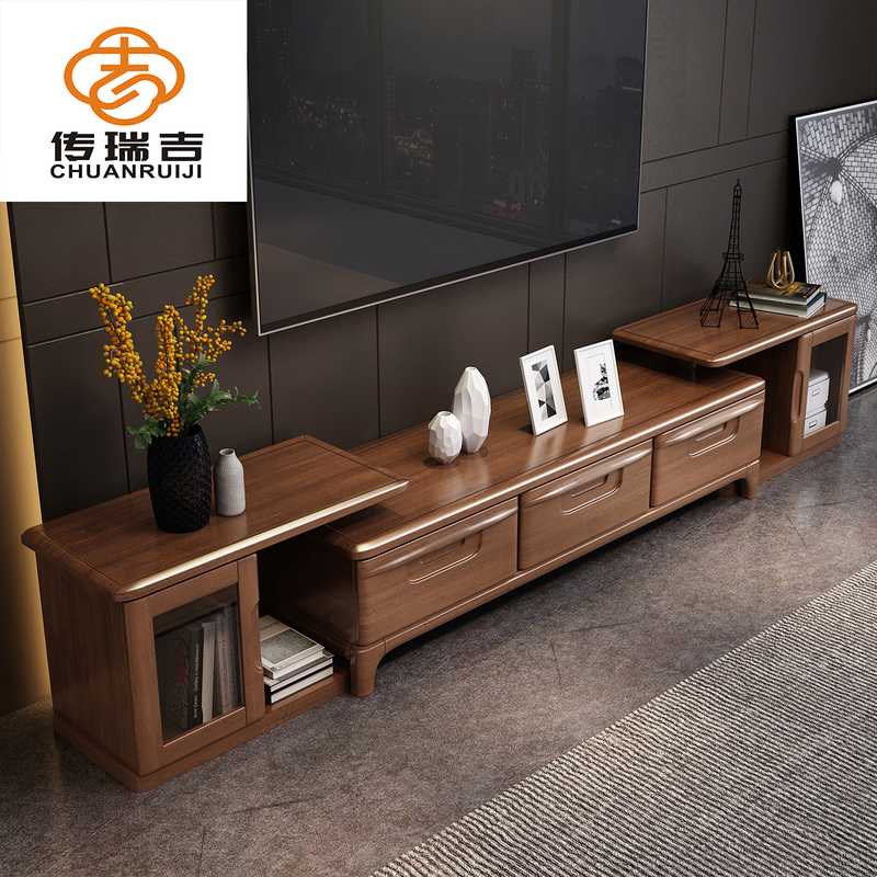 电视柜胡桃木客厅家具厅柜储藏柜储物柜简约现代卧室家具电视机