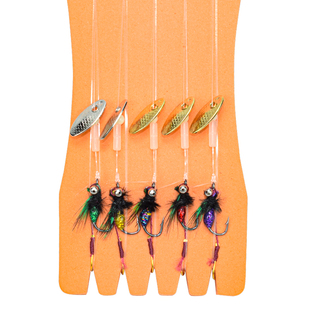 改装双钩响尾蛇线组瓜子亮片飞蝇毒蚊钩微物马口白条罗飞路亚饵