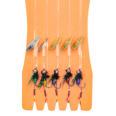 改装双钩响尾蛇线组瓜子亮片飞蝇毒蚊钩微物马口白条罗飞路亚饵