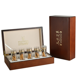 虫草包装盒亚克力瓶10支装30支装虫草盒子礼品盒高档定制木盒新款