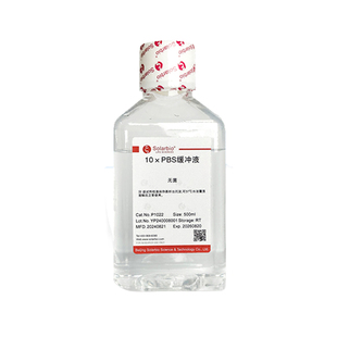 索莱宝无菌PBS缓冲液10X磷酸盐缓冲液1X过滤除菌实验室细胞培养用