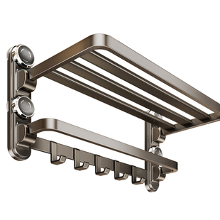 免打孔吸盘毛巾架卫生间浴巾架浴室置物架厕所挂收纳架套装台面