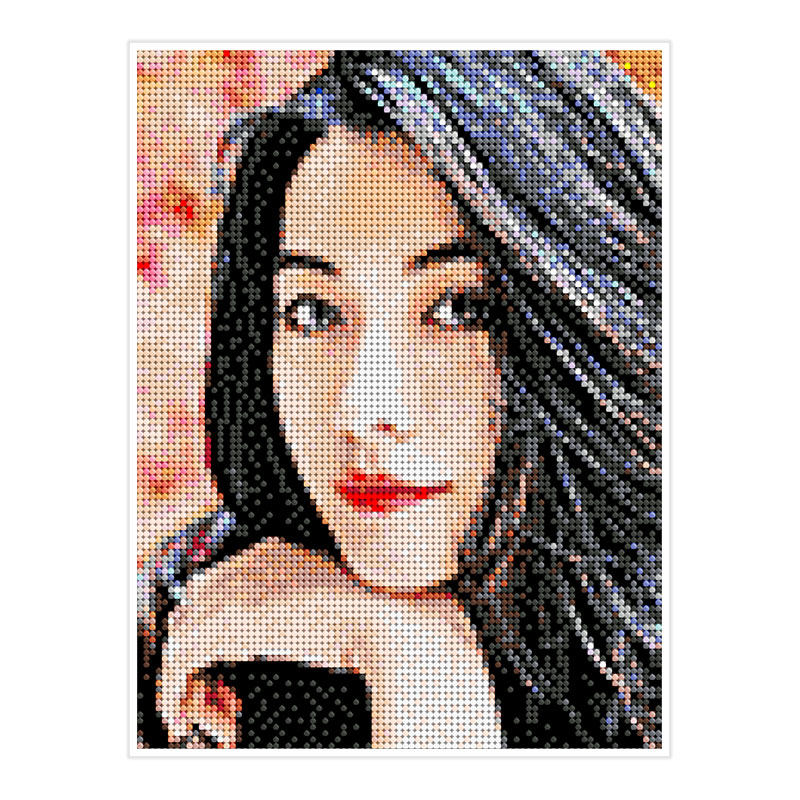 情人节送女友玫瑰图钉画照片定制