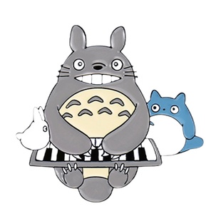 龙猫演奏胸针创意卡通动物钢琴提琴萨克期音符表演合金微章音乐礼