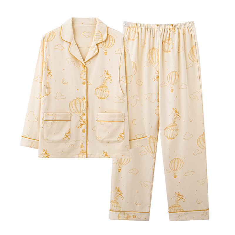 芬腾可安月子服纯棉孕妇睡衣女款2026新款冬高级感产后哺乳家居服