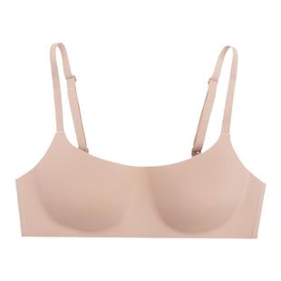 馨帮帮Bra 光面无痕一片式抹胸小胸聚拢内衣无钢圈舒适裸感文胸女