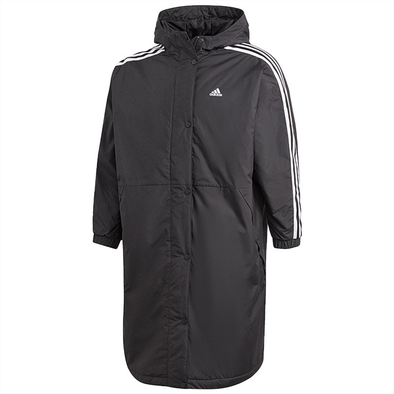 Adidas/阿迪达斯正品女子中长款连帽保暖户外运动外套棉服 GF0025