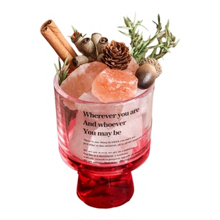 《红馥纳财》无火扩香石晶石香薰摆件卧室植物栀子花桂花香氛持久