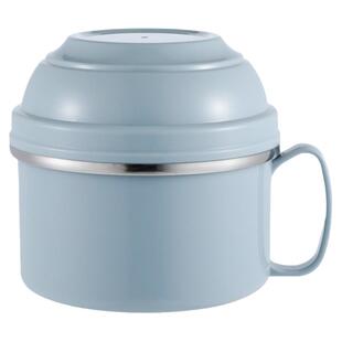 304不锈钢泡面碗高颜值带盖学生饭盒便当保温盒2层防烫大号快餐杯