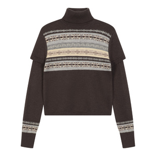 mostwanted费尔岛复古北极绒假两件毛衣女款2026新款春季外套