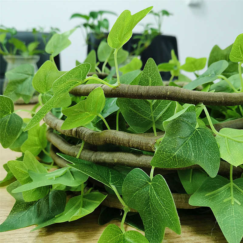仿真树藤缠绕垂吊鱼缸装饰常青藤假花叶绿罗藤蔓室内植物剧场造景
