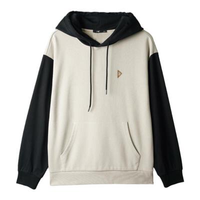 IRA【限量特惠】春季门店款立体字母设计撞色连帽卫衣男套头外套