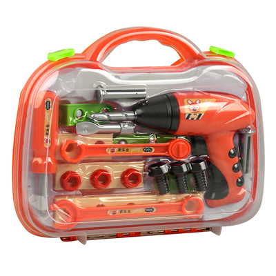 儿童电动工具箱玩具套装男孩仿真维修电钻宝宝修理螺丝刀过家家