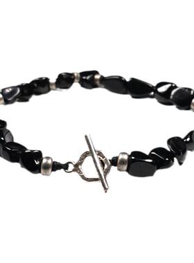 pohier宝喜儿纯银黑玛瑙手链