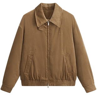 MODE COMMUTER | MC细纹拉毛灯芯绒肌理细腻亲肤抗皱翻领短款羽绒