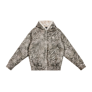 FDR官方店 巨好看豹纹棉衣棉服女款2025新款秋冬情侣座山雕外套男