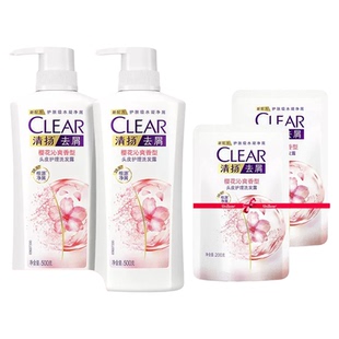 CLEAR清扬樱花洗发水露男女去屑洗头膏清洁500g*2