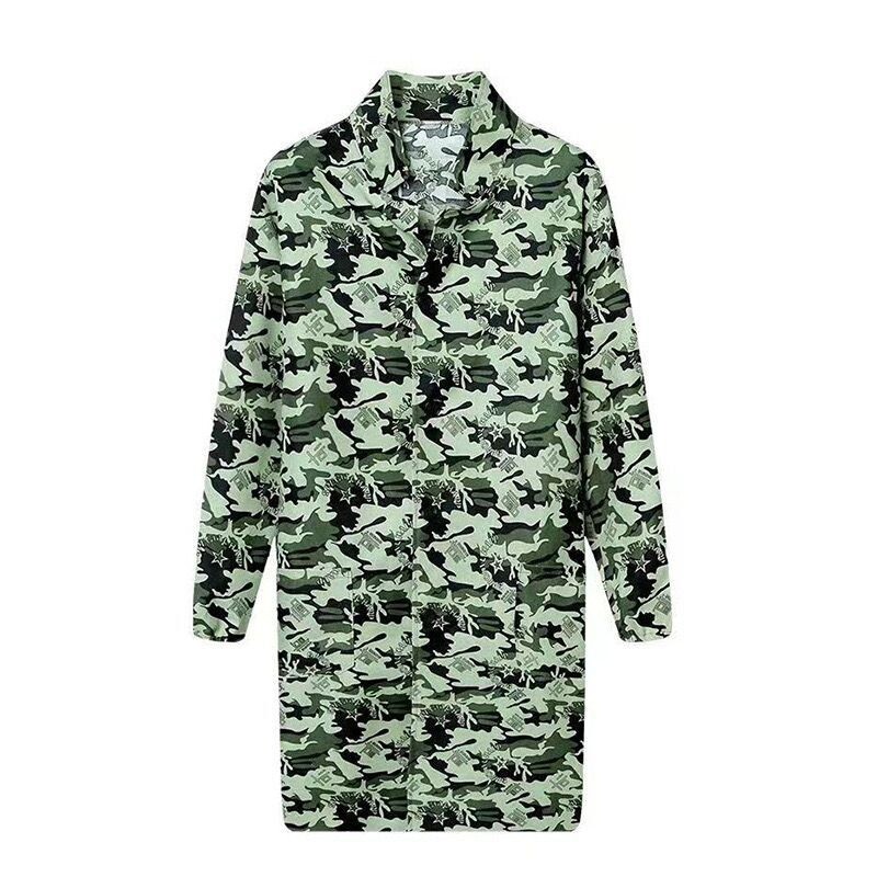 防水大褂工作服秋冬款长袖劳保外套男装加绒迷彩罩衣养殖畜牧工装