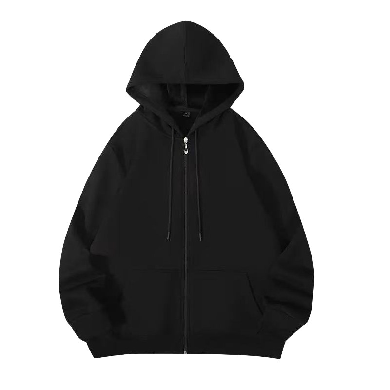 春秋季重磅厚款连帽卫衣休闲加肥加大码胖子宽松拉链开衫男装外套