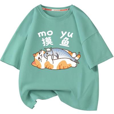 短袖纯棉宽松青少年学生夏季t恤