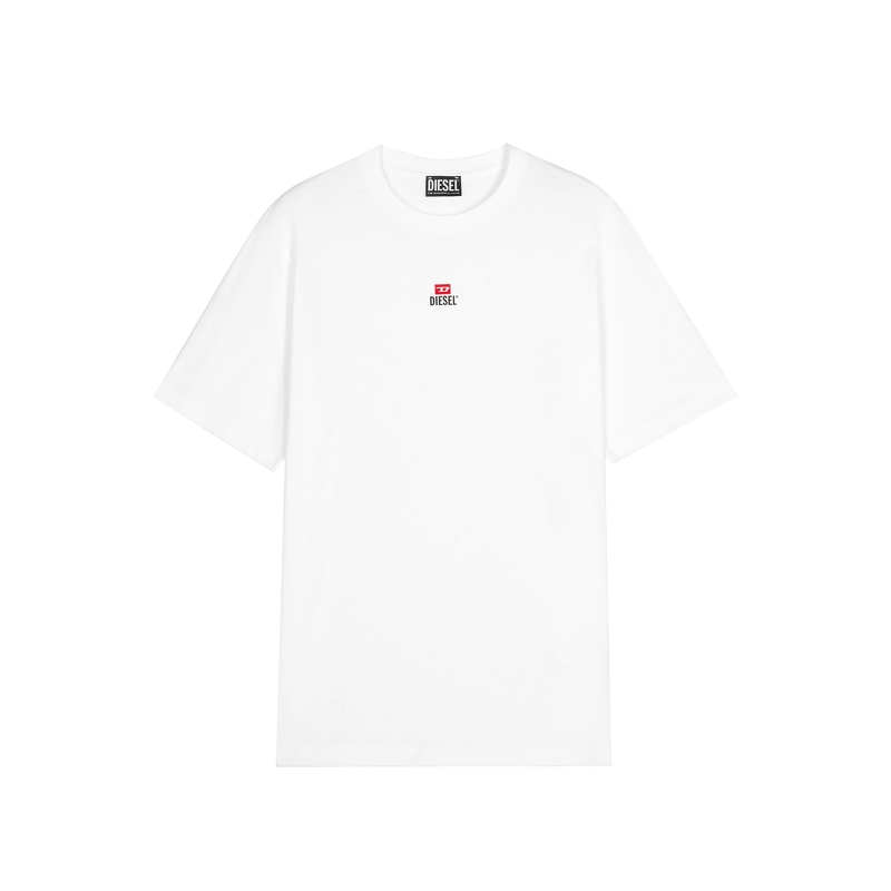[叠享礼遇]DIESEL男士SUPER LOGO白色宽松短袖T恤A15708RPATI