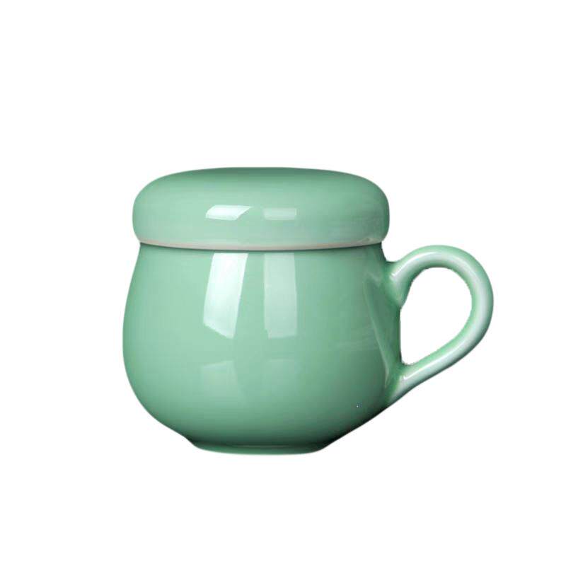 小小利青瓷茶杯陶瓷水杯 过滤网个人功夫泡茶杯同心情侣杯子