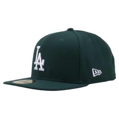 韩国代购NEWERA纽亦华59FIFTY平沿硬顶全封闭5950棒球帽LA墨绿色