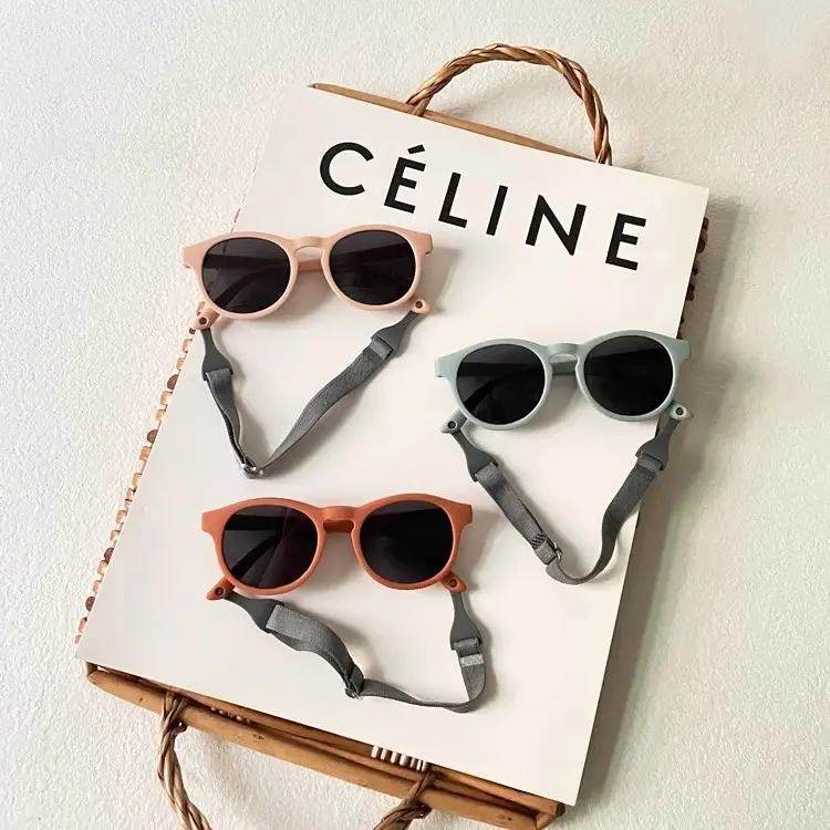 婴儿墨镜小宝宝偏光太阳镜男女童小月龄遮阳防晒眼镜软硅胶舒适轻