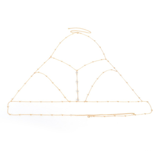 身体链小众设计纯欲风可调节胸链女生比基尼锁骨链配饰高级感项链