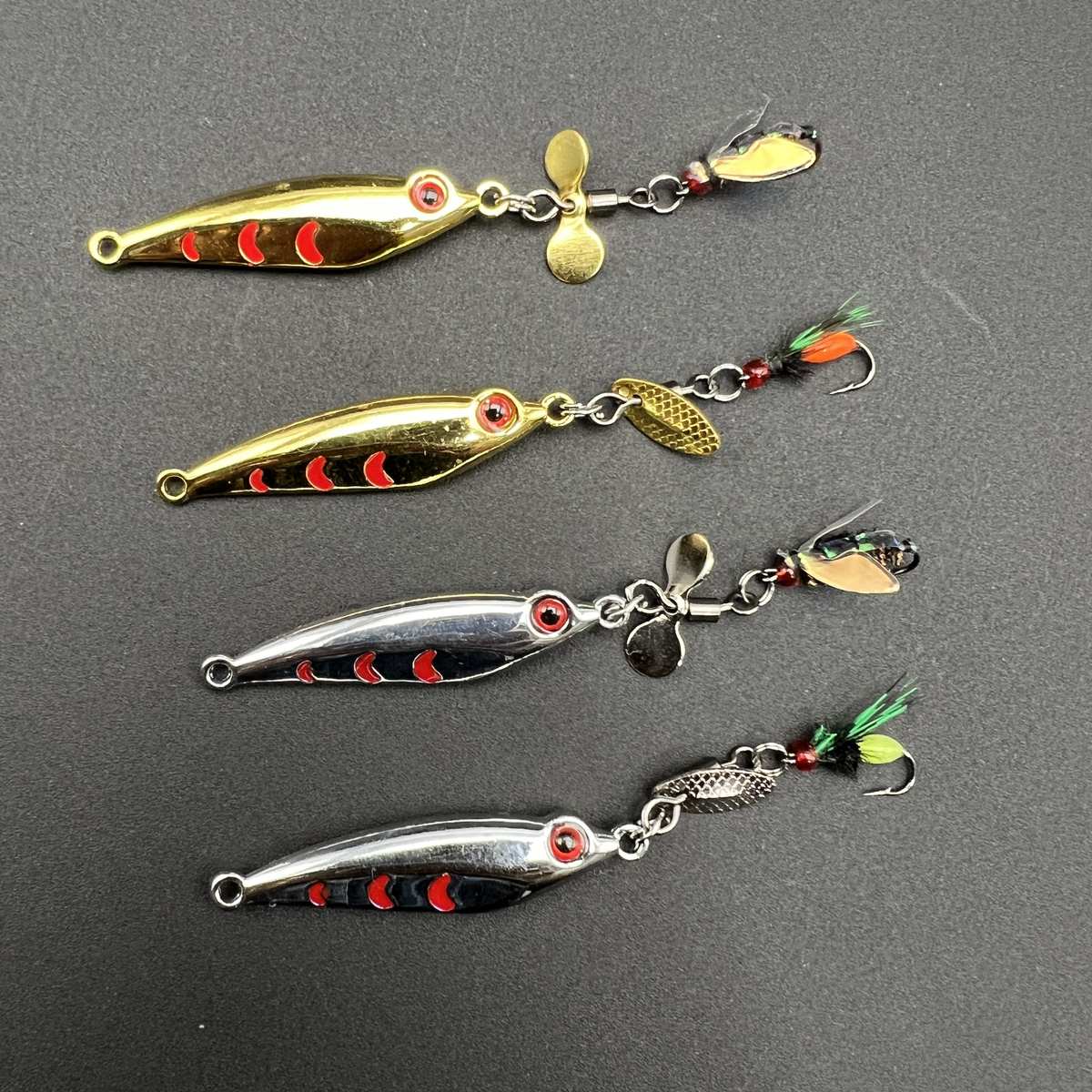 免助投螺旋桨飞蝇钩虾兵亮片飞旋款马口白条青梢路亚溪流淡水通杀