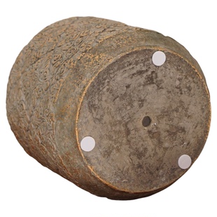 泥器北欧复古浮雕怀旧圆形水泥大号花盆插花月季绿植摆件阳台客厅