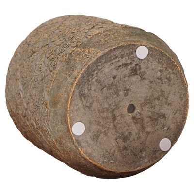 水泥复古浮雕透气花盆