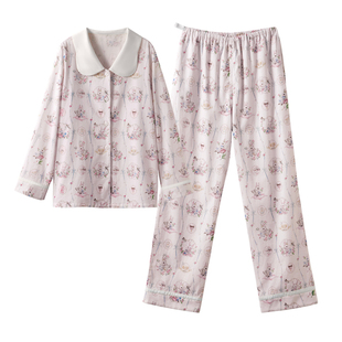 嫚熙春夏薄款果纱月子服牛油果纱罗孕妇睡衣产妇产后哺乳家居服