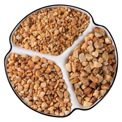 天然砾石黄色石子水洗磨石地面专用枯山水造景铺路胶粘石鹅卵石